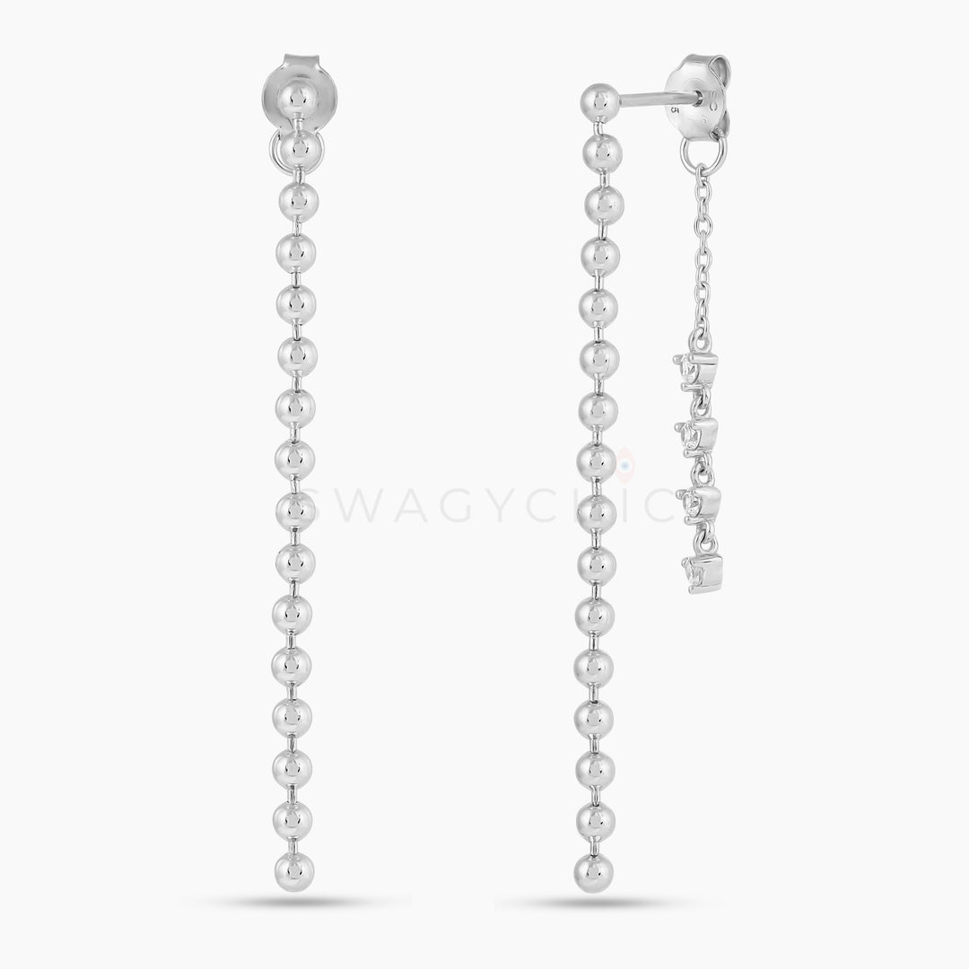 Toliet Chain CZ Drop Earrings - Swagychic