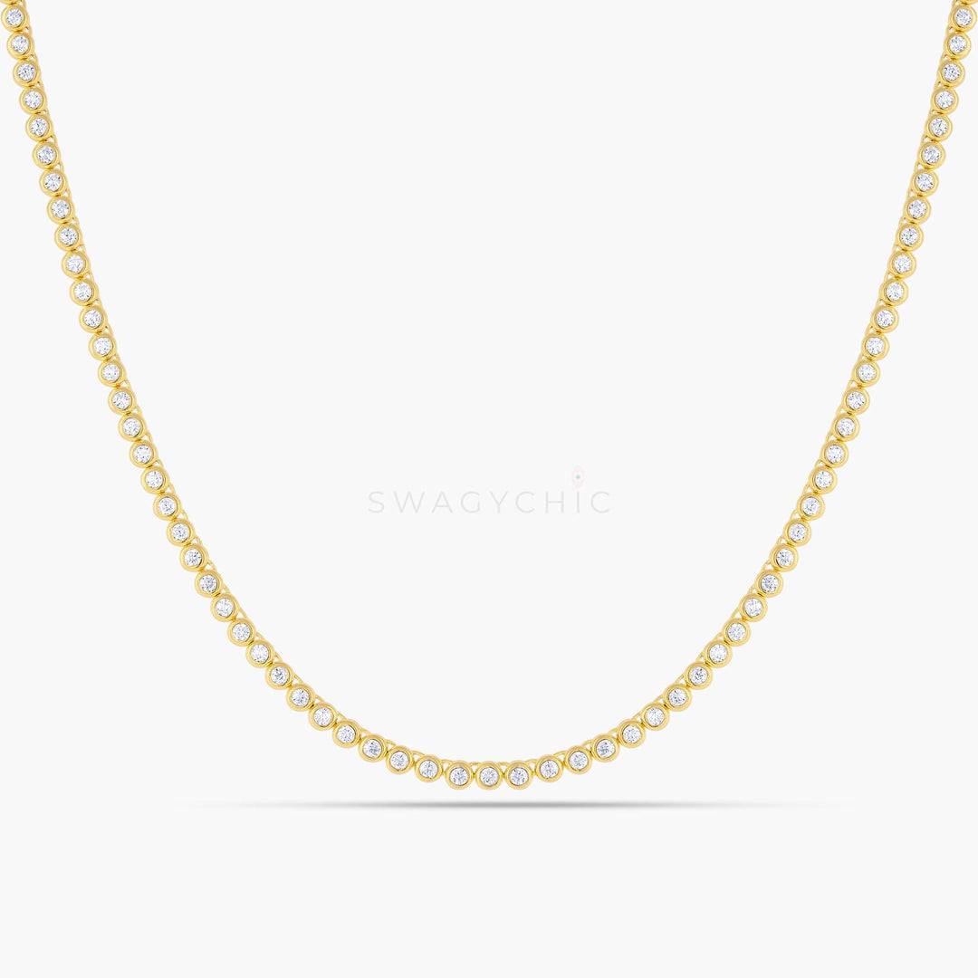 Bubble Bezel Tennis Necklace - Swagychic