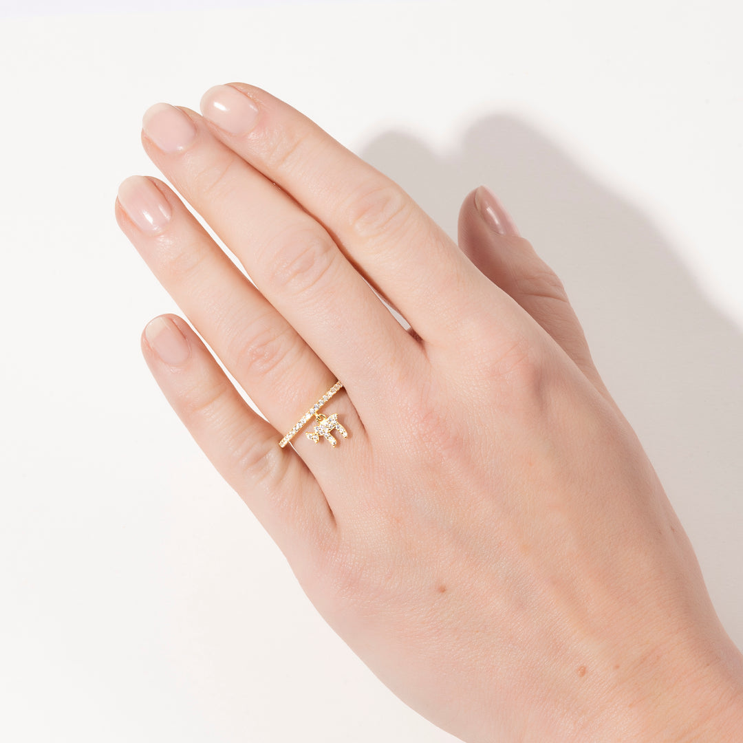Chai Charm Stackable Ring - Swagychic