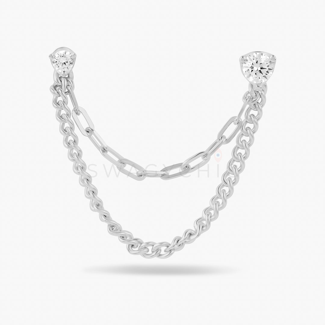 Chain Link Double Piercing - Swagychic