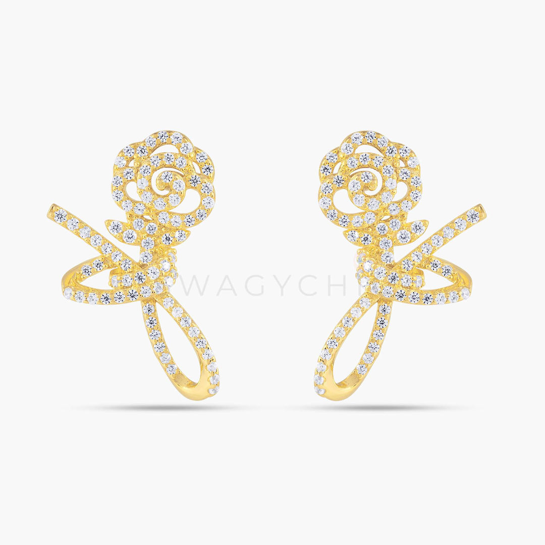 Chic Rose Bow Tie Studs - Swagychic