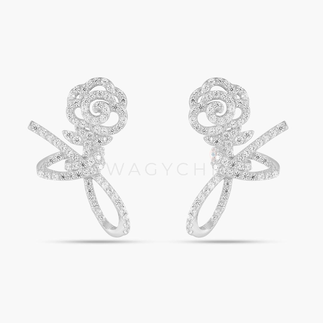 Chic Rose Bow Tie Studs - Swagychic