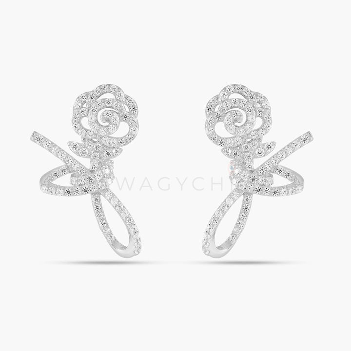Chic Rose Bow Tie Studs - Swagychic