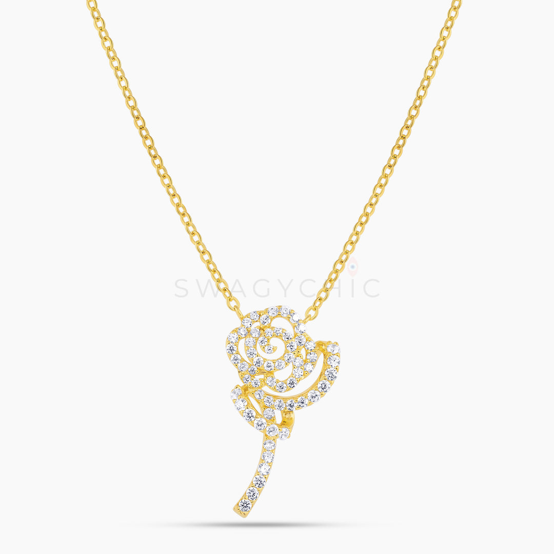 Chic Rose Drop Necklace - Swagychic