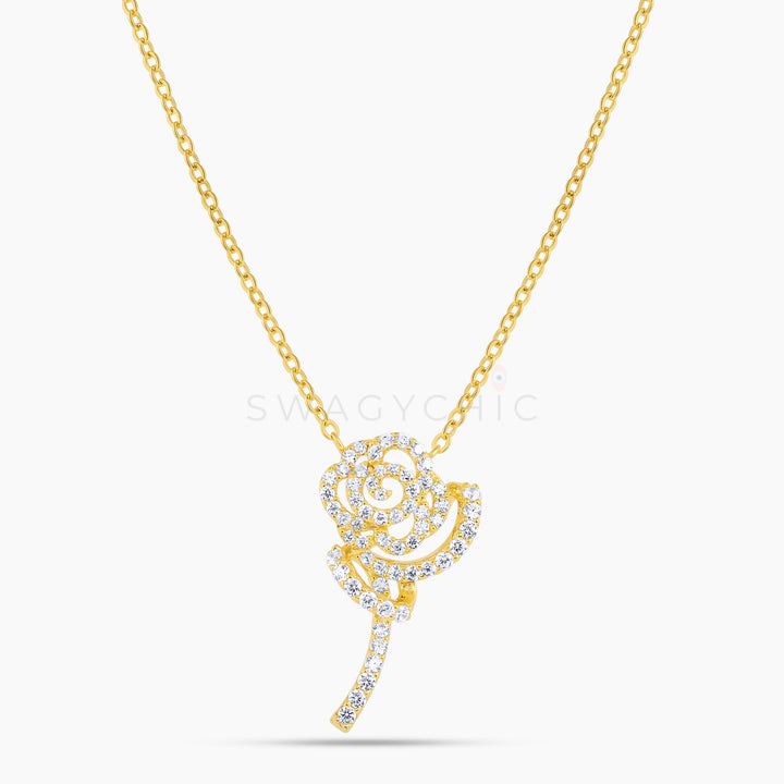 Chic Rose Drop Necklace - Swagychic