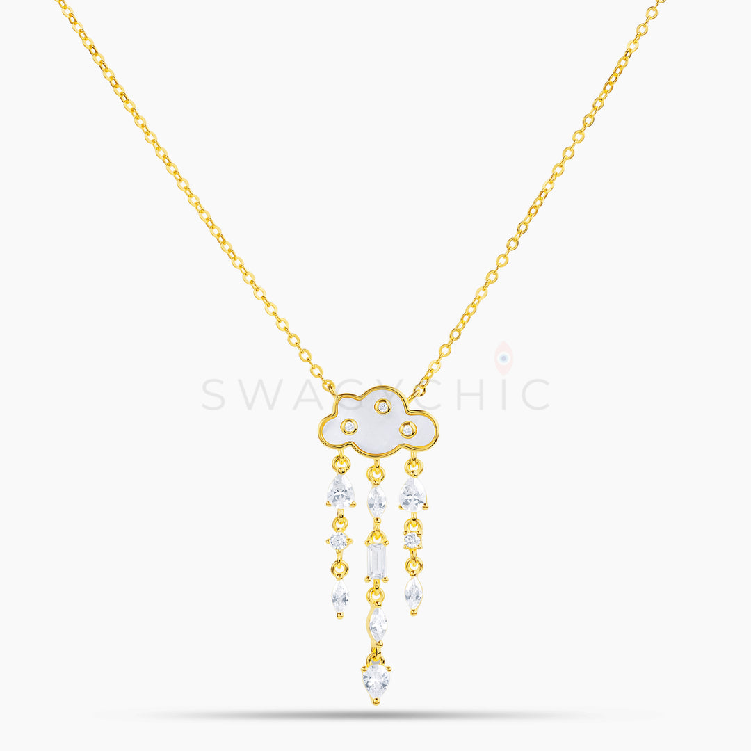 Cloud Multi-Stone Mother of Pearl Necklace - Swagychic