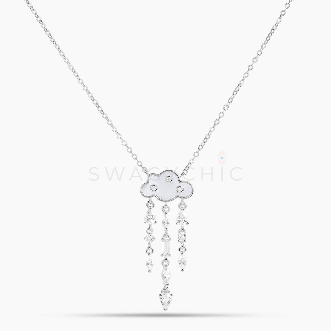 Cloud Multi-Stone Mother of Pearl Necklace - Swagychic
