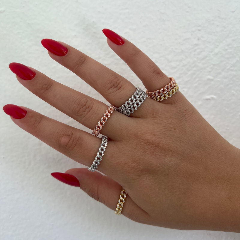 Cuban-Link Stackable Ring - Swagychic