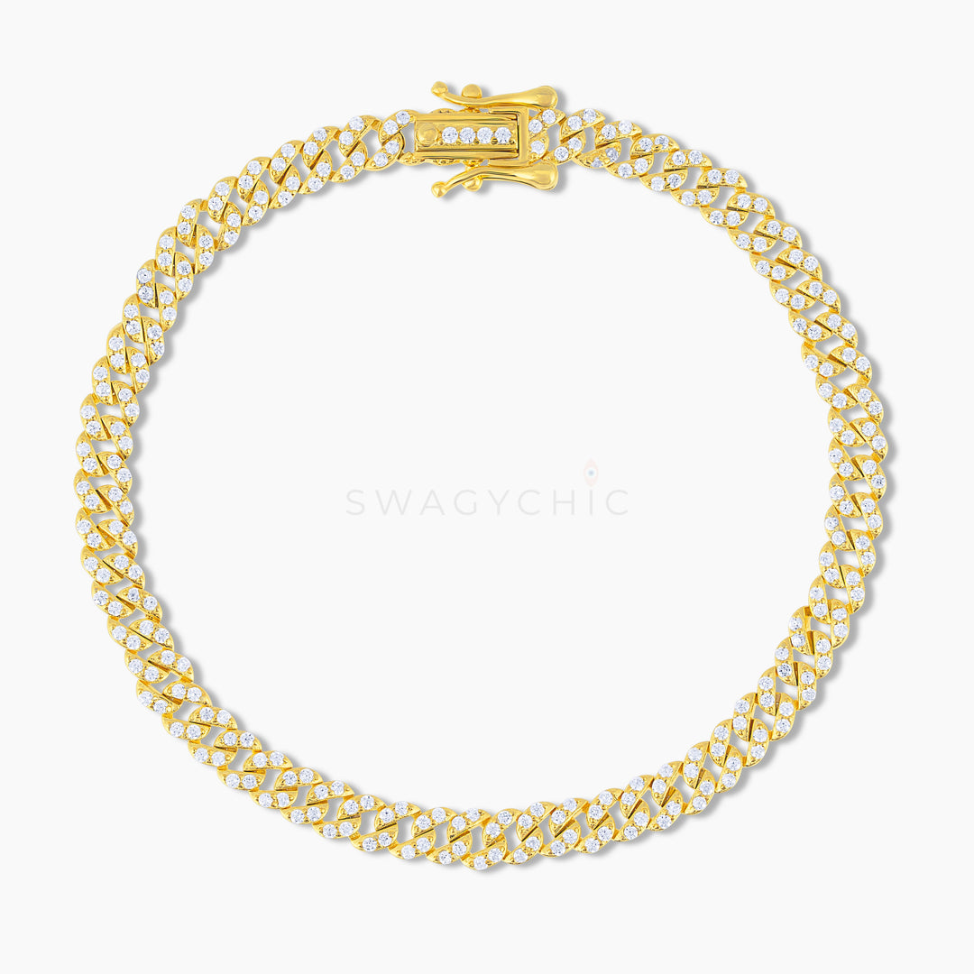 Dainty Cuban Link Pave Everyday Bracelet - Swagychic