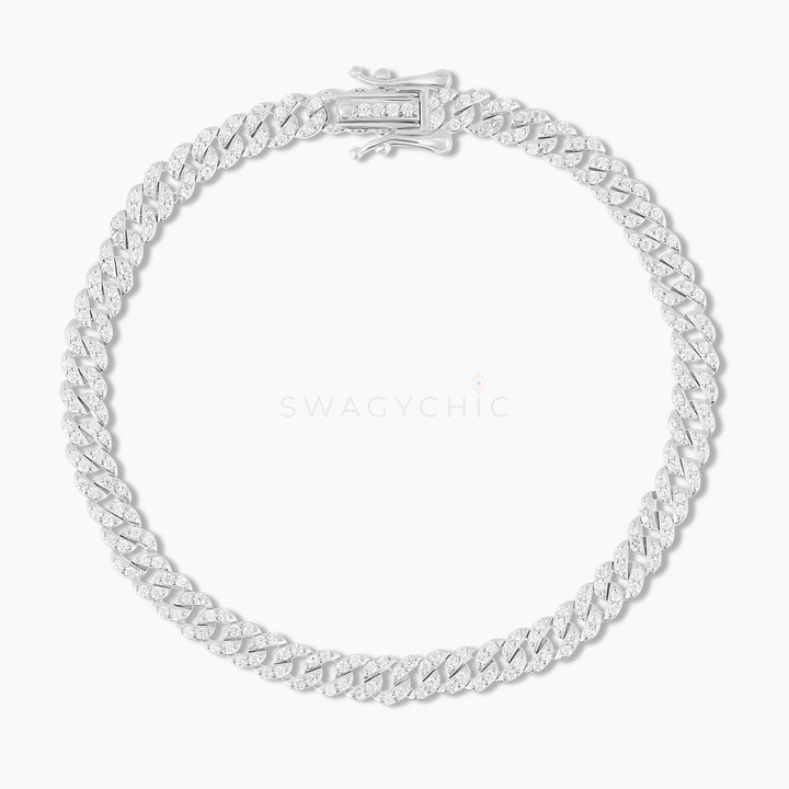 Dainty Cuban Link Pave Everyday Bracelet - Swagychic