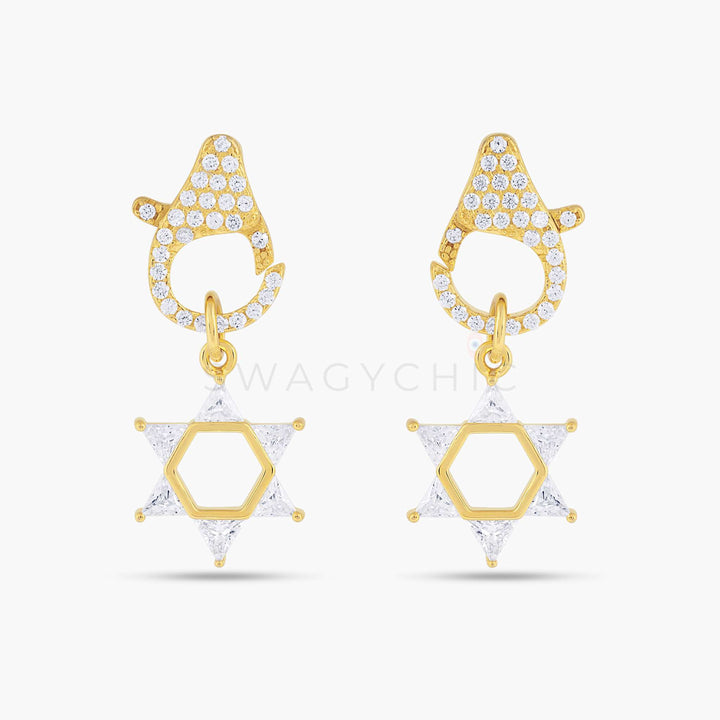 David Charm Clip Earrings - Swagychic