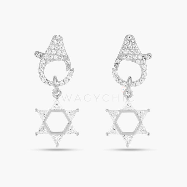 David Charm Clip Earrings - Swagychic