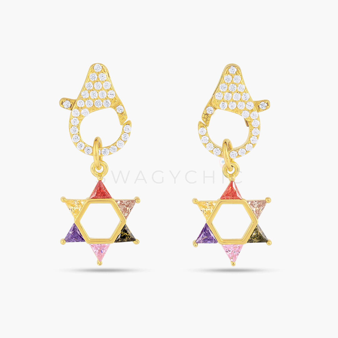 David Charm Pastel Clip Earrings - Swagychic