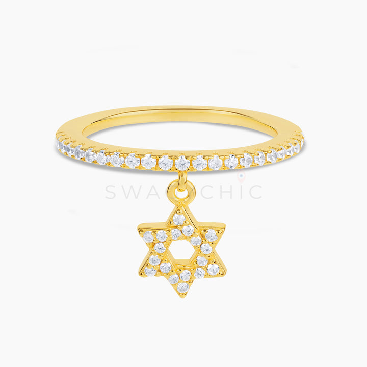 David Star Charm Stackable Ring - Swagychic