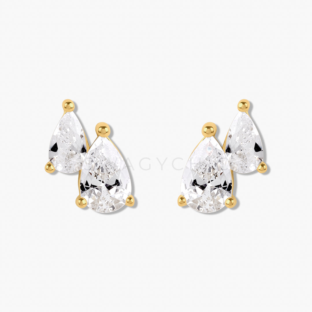 Double Teardrop Studs - Swagychic
