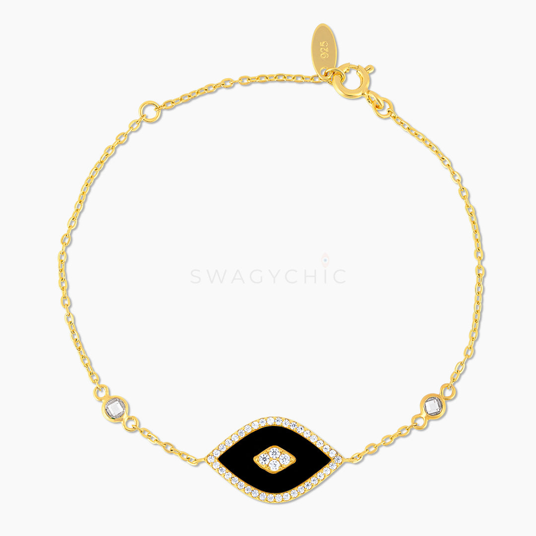 Elevated Eye Black Onyx Bracelet - Swagychic
