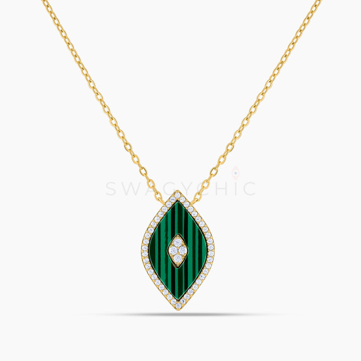 Elevated Eye Malachite Necklace - Swagychic