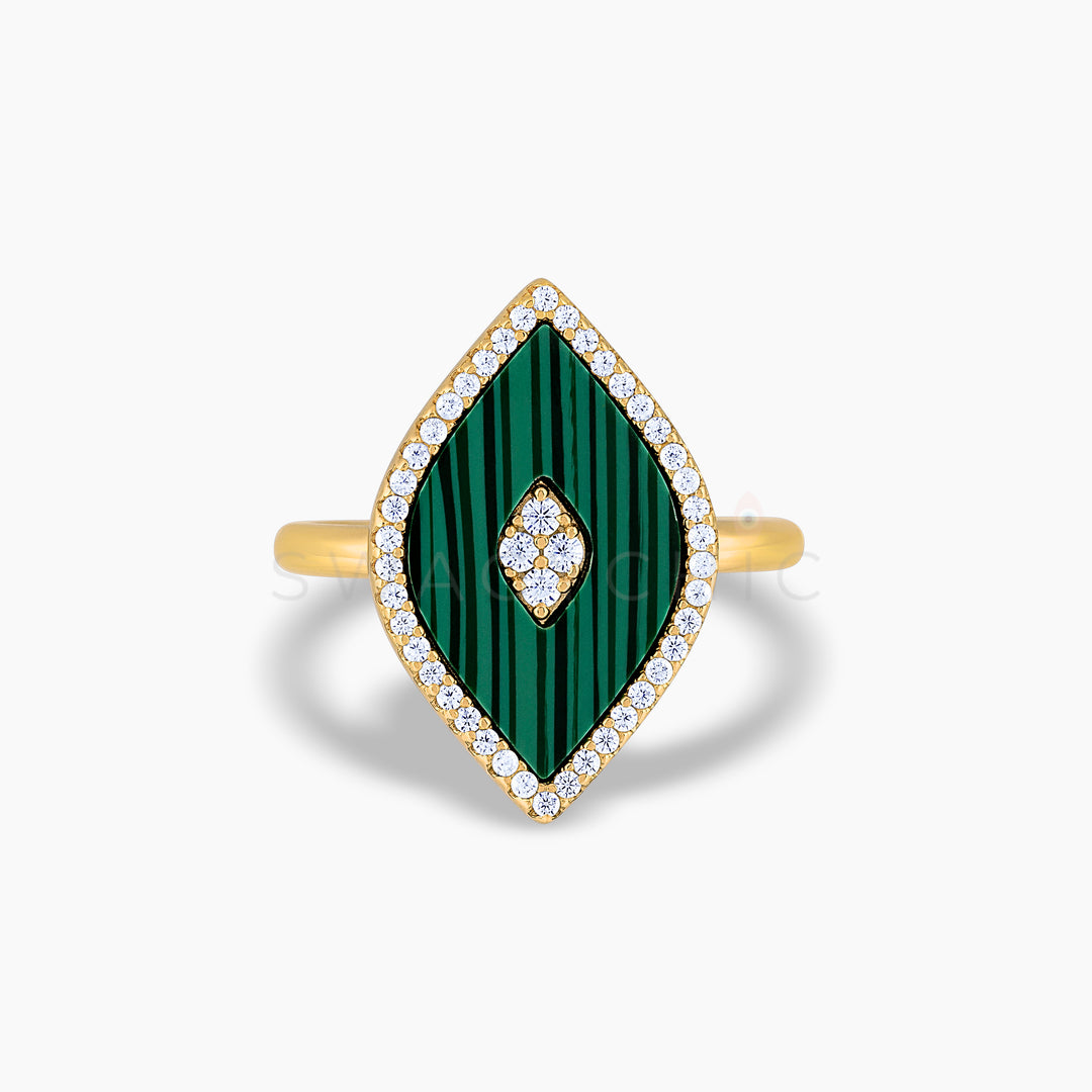 Elevated Eye Malachite Ring - Swagychic