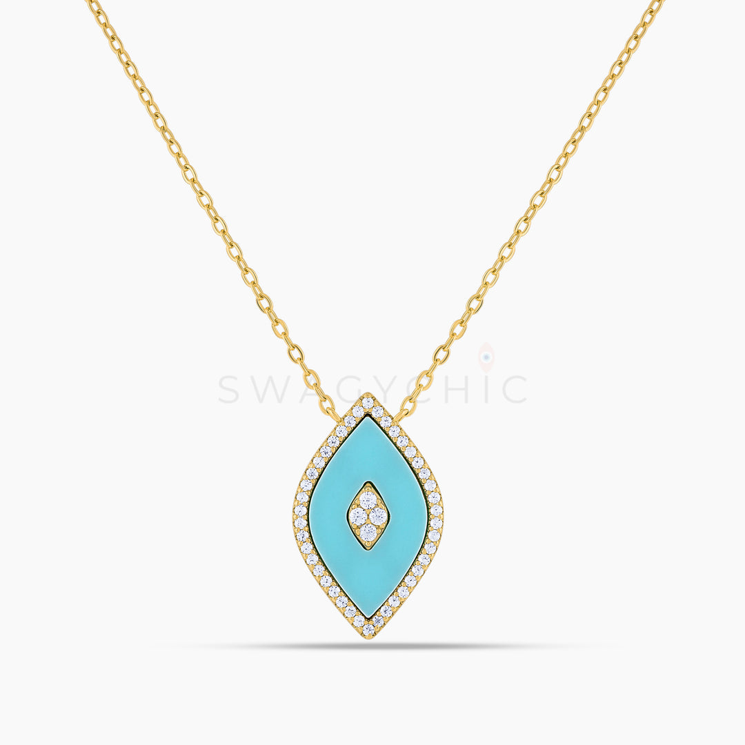 Elevated Eye Turquoise Necklace - Swagychic