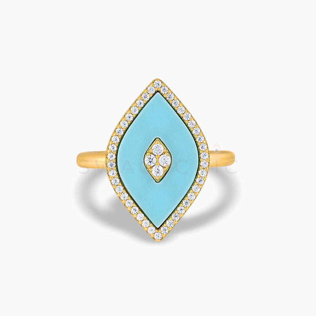 Elevated Eye Turquoise Ring - Swagychic
