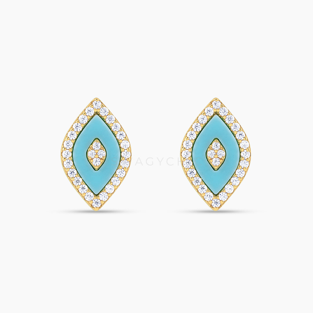 Elevated Eye Turquoise Studs - Swagychic