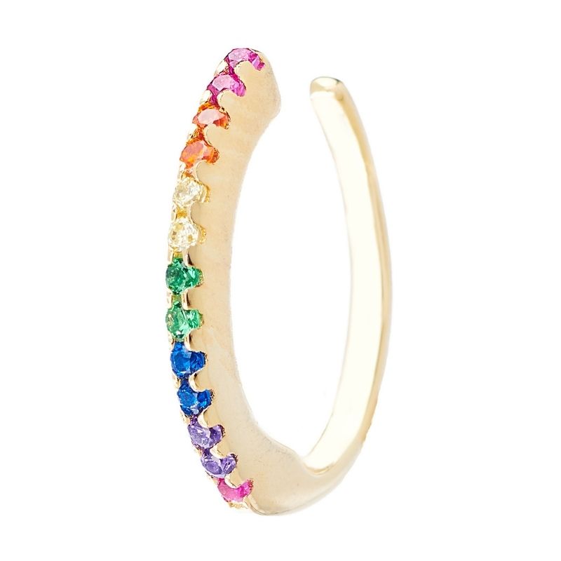 Elongated Rainbow Gold Cuff - Swagychic