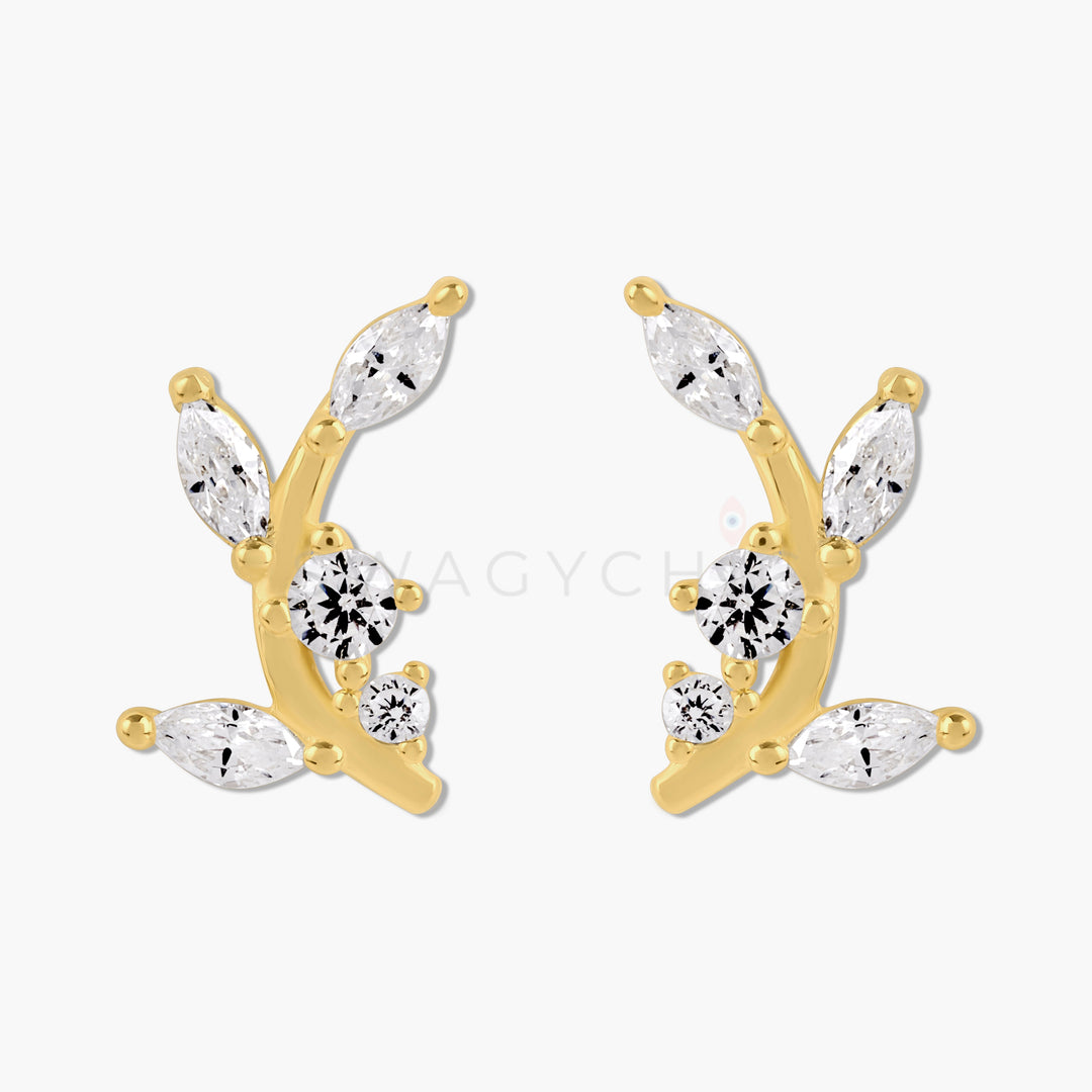 Greek Leaf Studs - Swagychic