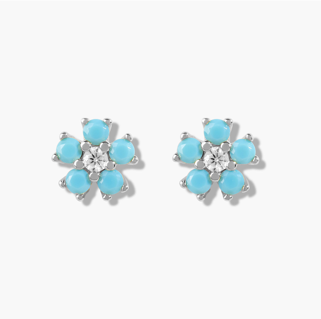 Mini Flower Studs- Silver