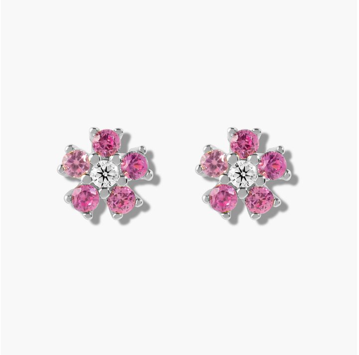 Mini Flower Studs- Silver