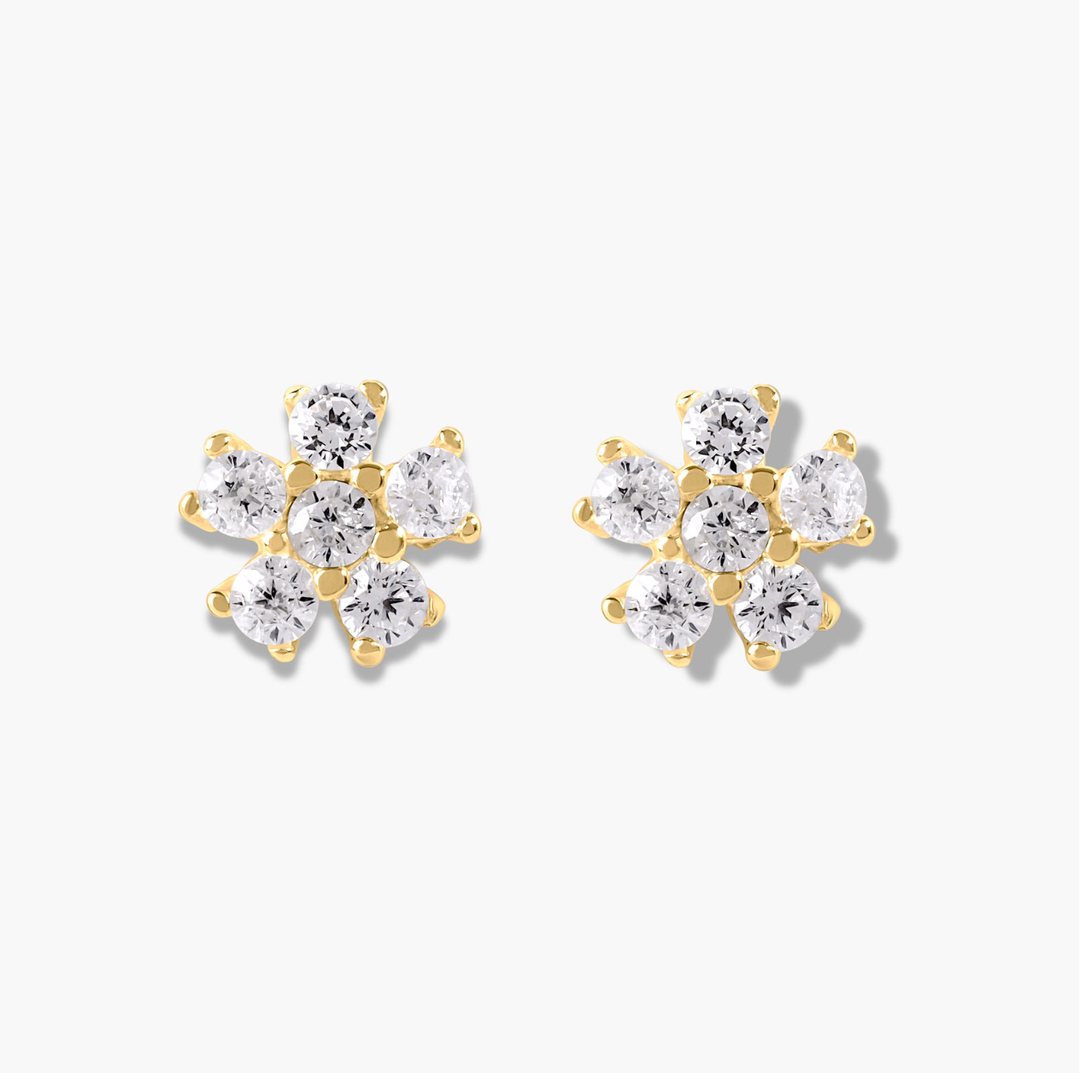 Mini Flower Studs- Gold