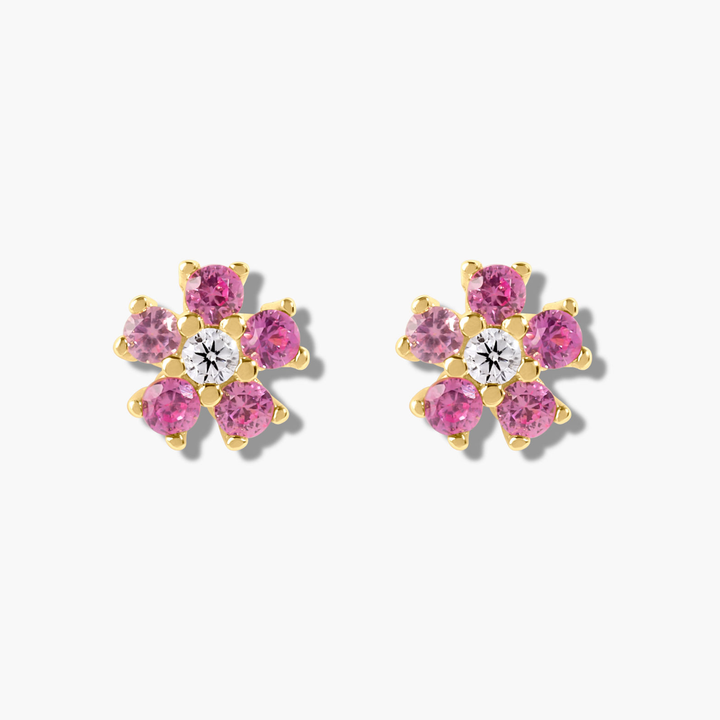 Mini Flower Studs- Gold