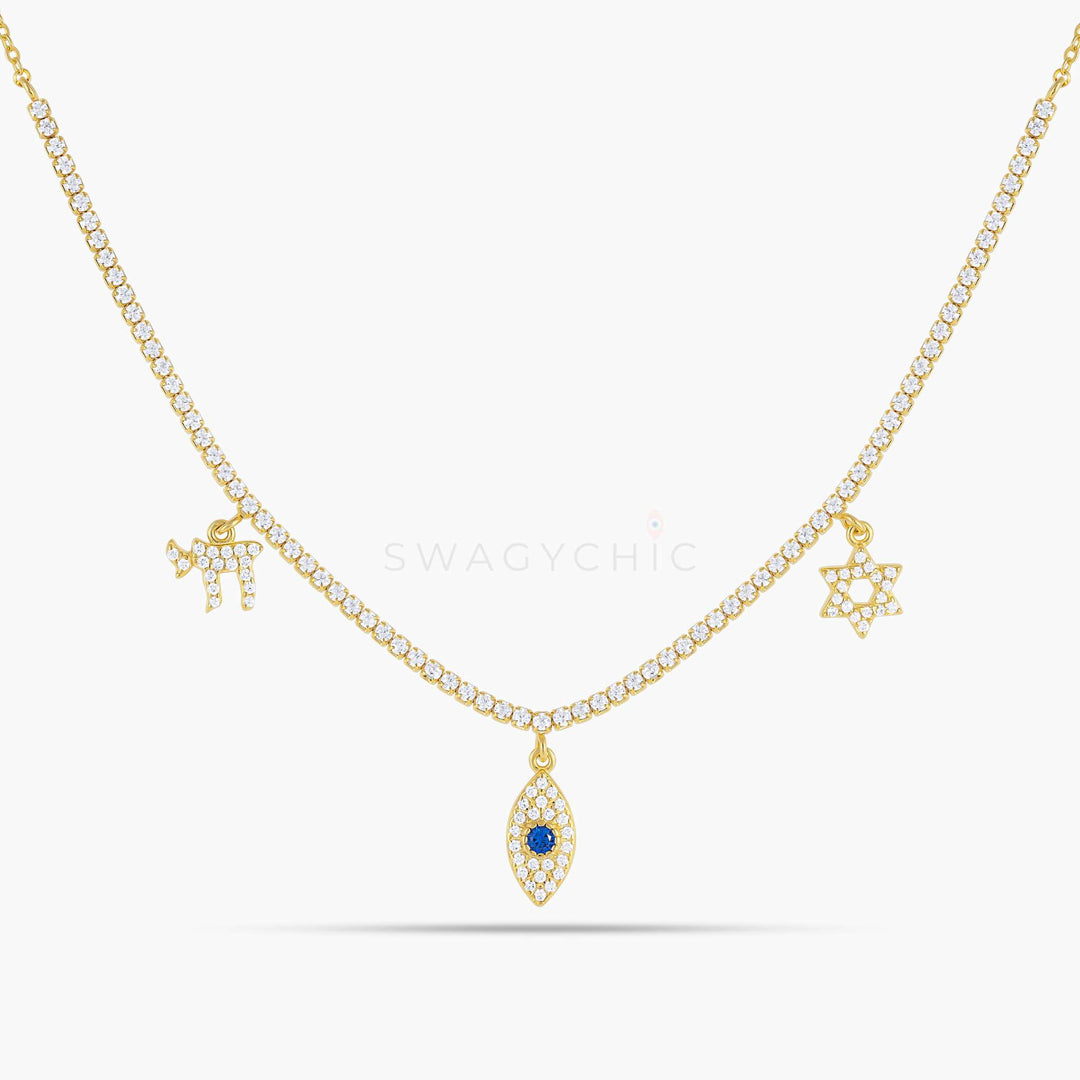Judaica Tennis Necklace - Swagychic