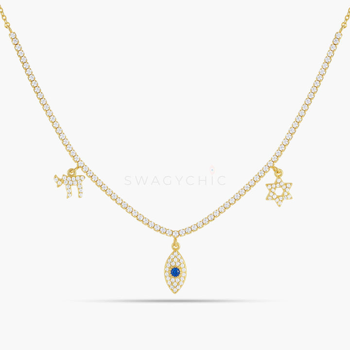 Judaica Tennis Necklace - Swagychic