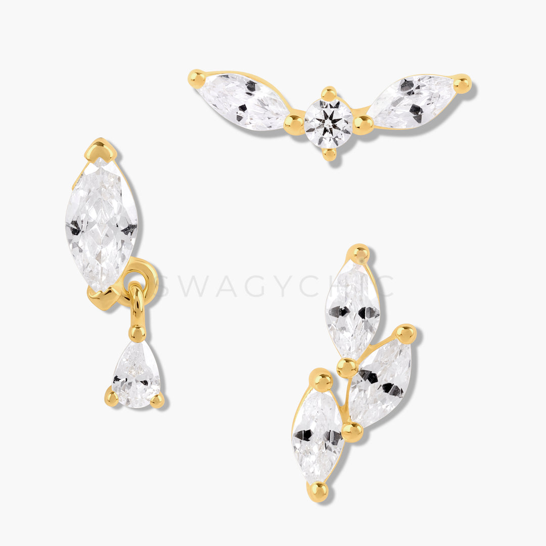 Marquise Stud Bundle - Swagychic