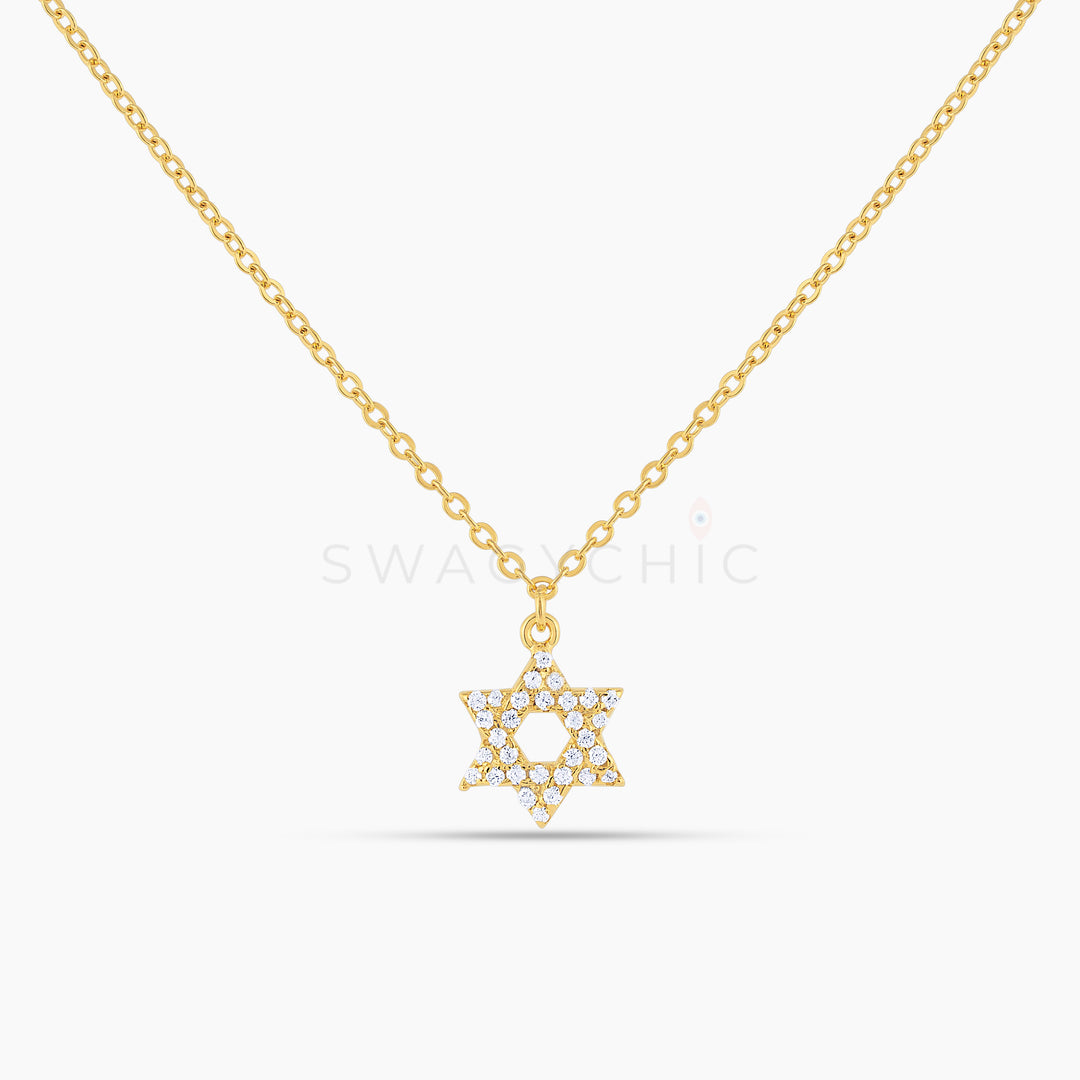 Medium David Pave Necklace - Swagychic