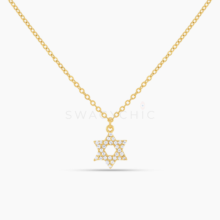 Medium David Pave Necklace - Swagychic