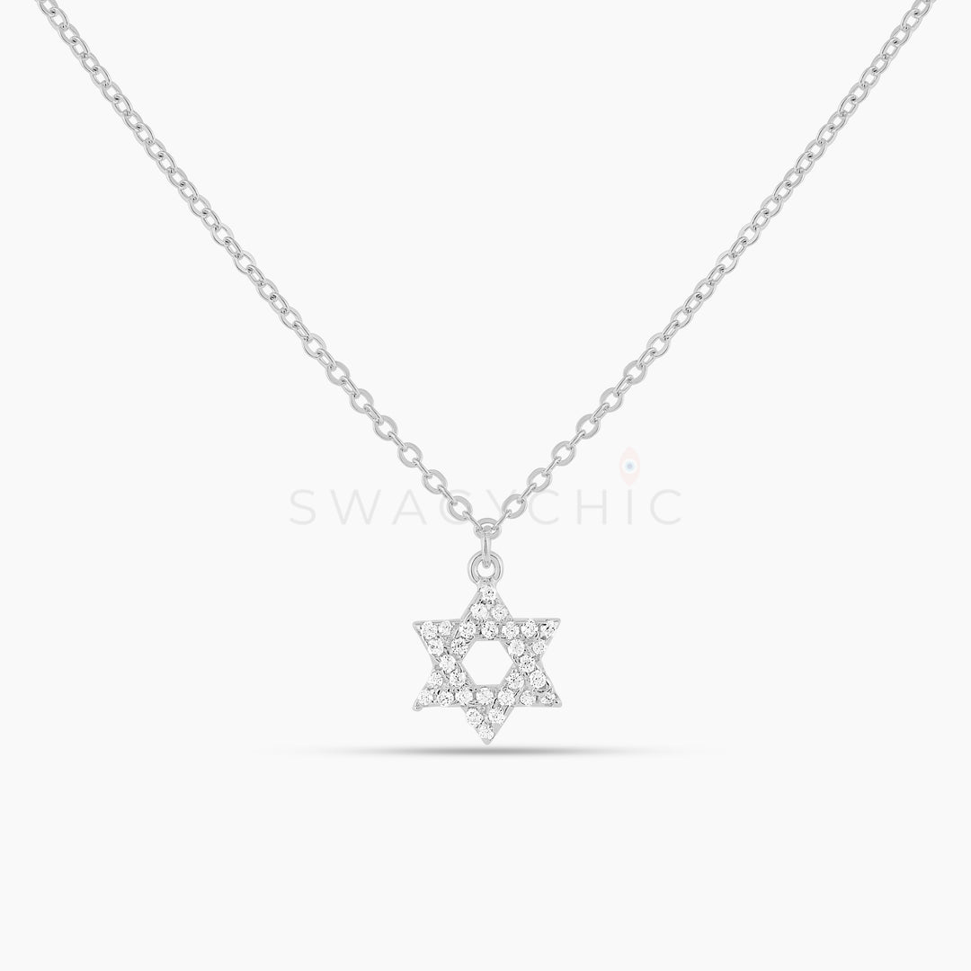 Medium David Pave Necklace - Swagychic