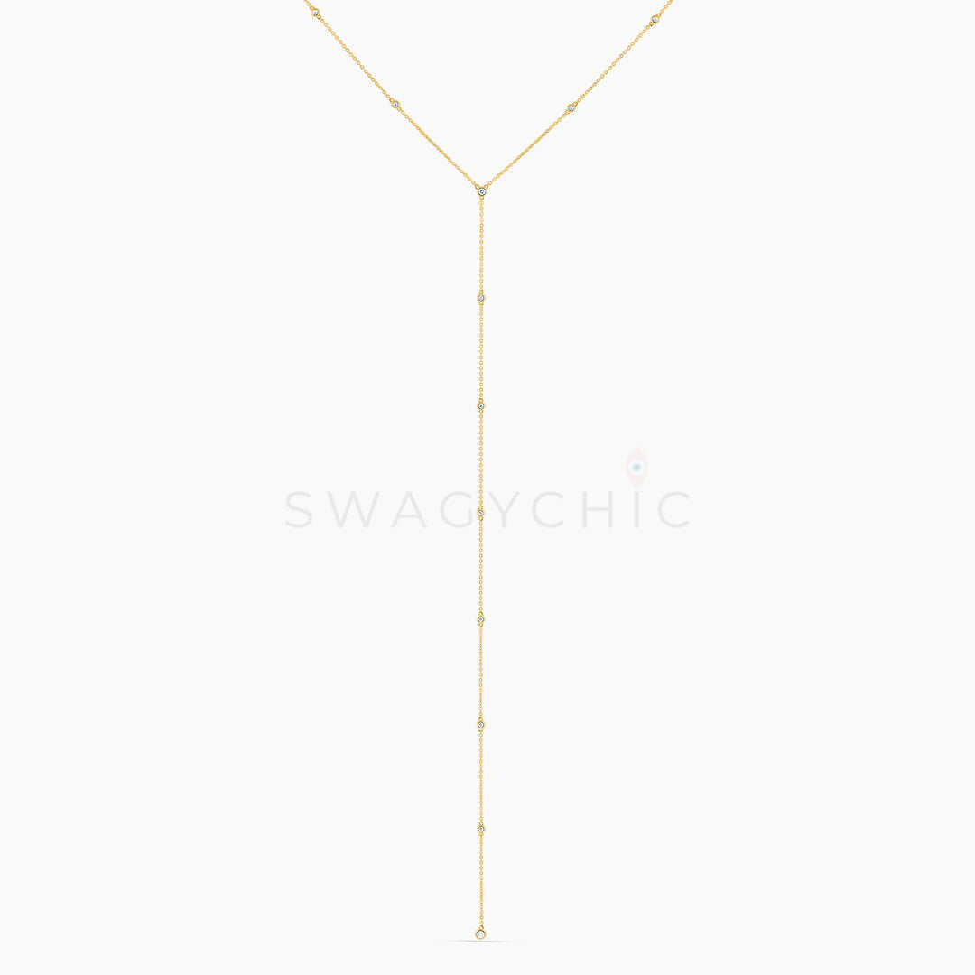 Mini Bezel Choker Lariat - Swagychic