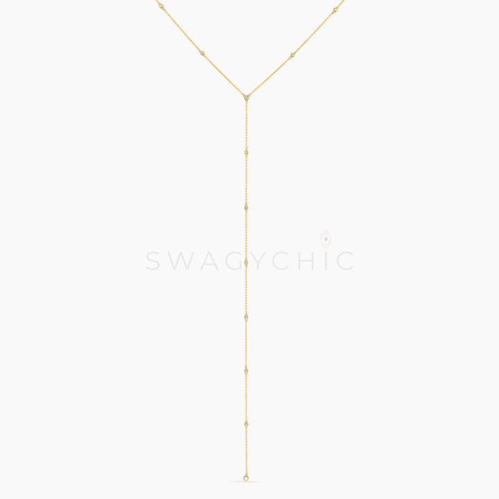 Mini Bezel Choker Lariat - Swagychic
