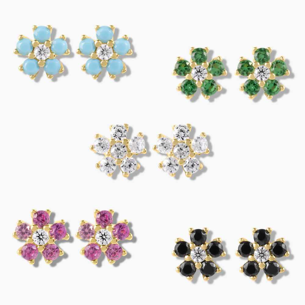 Mini Flower Studs- Gold - Swagychic