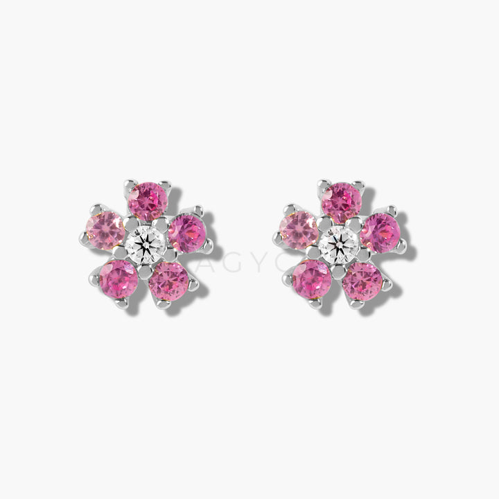 Mini Flower Studs- Silver - Swagychic