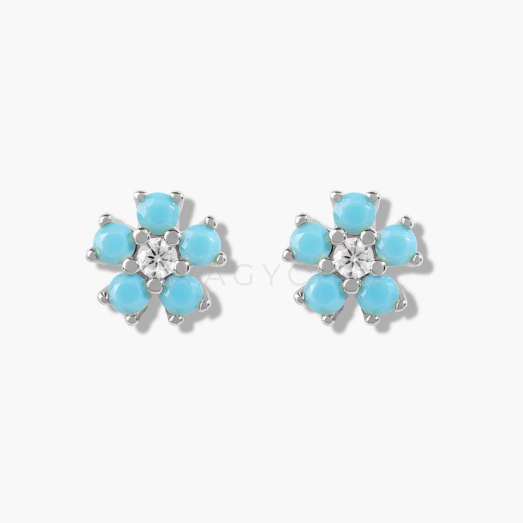 Mini Flower Studs- Silver - Swagychic