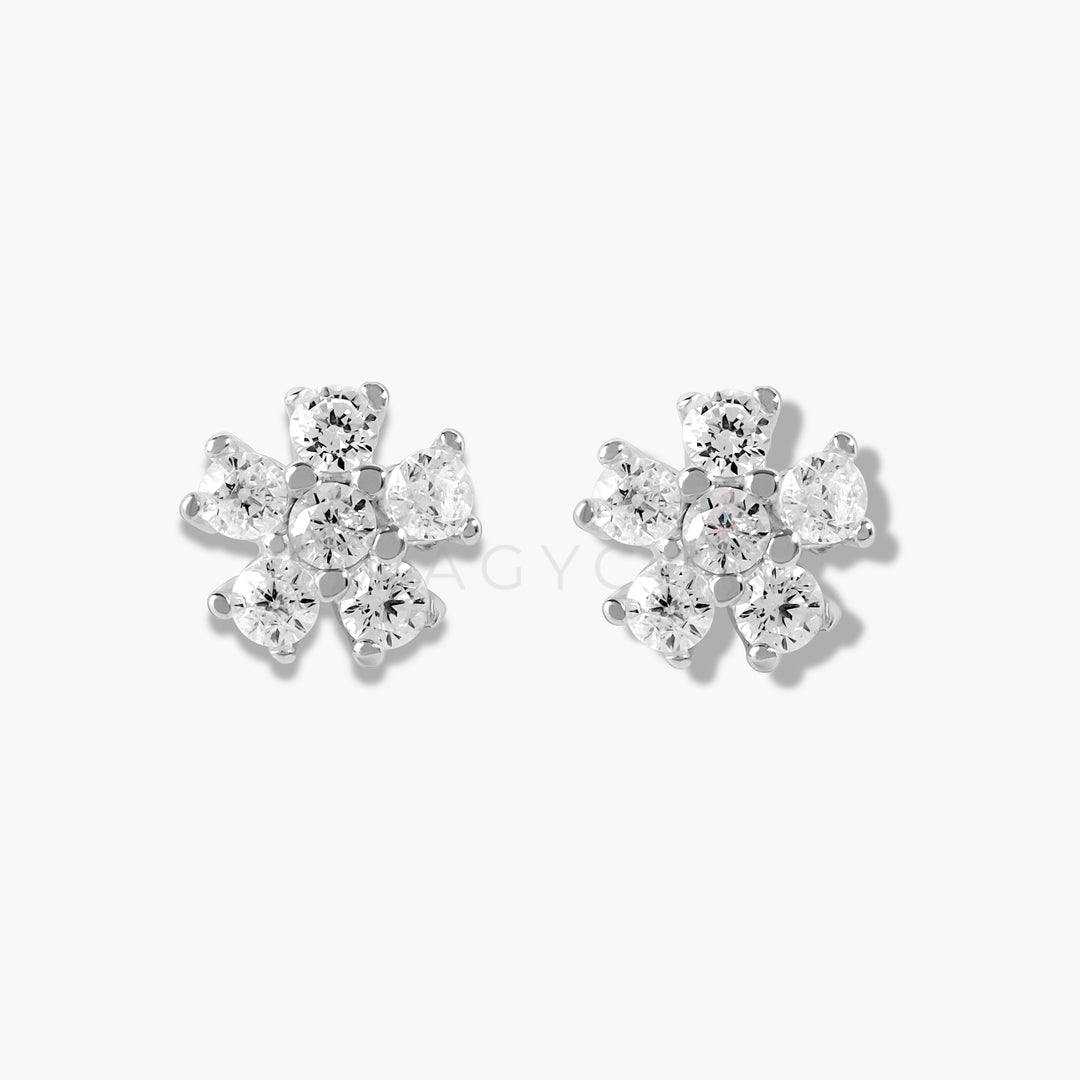 Mini Flower Studs- Silver - Swagychic