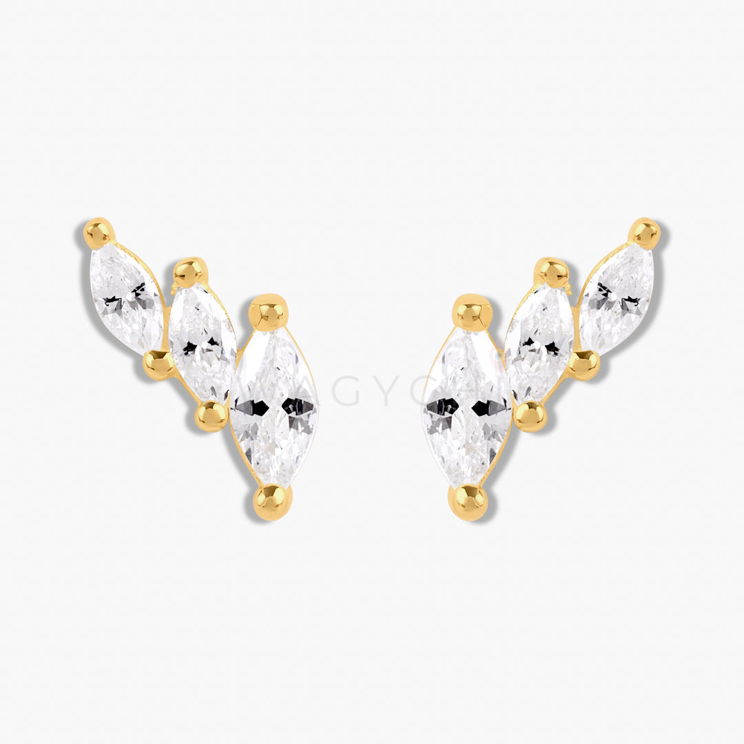 Mini Graduated Marquise Studs - Swagychic