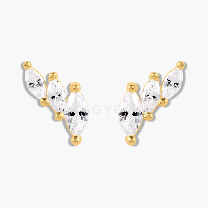 Mini Graduated Marquise Studs - Swagychic