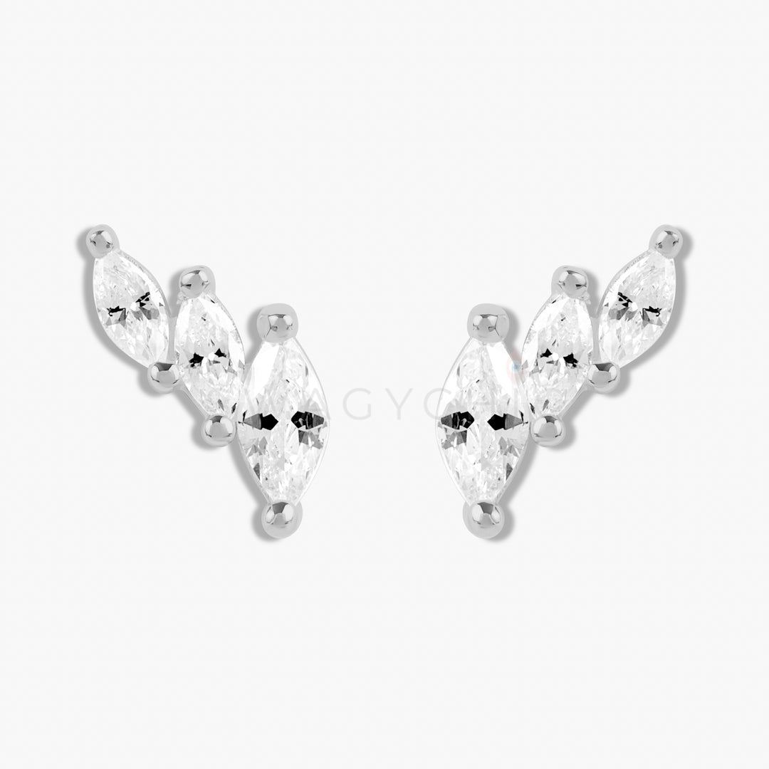 Mini Graduated Marquise Studs - Swagychic