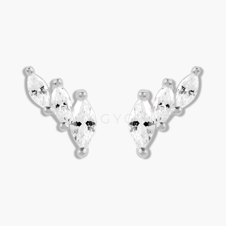 Mini Graduated Marquise Studs - Swagychic