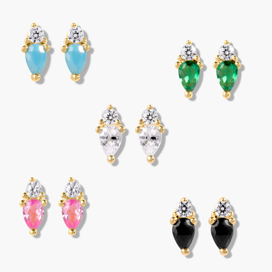 Mini Marquise Studs- Gold - Swagychic