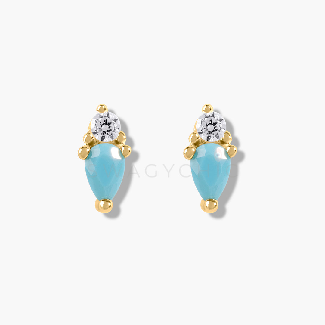 Mini Marquise Studs- Gold - Swagychic