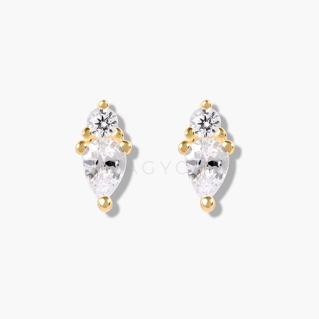 Mini Marquise Studs- Gold - Swagychic